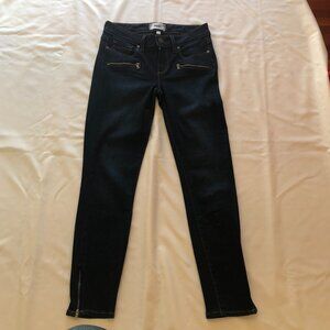 JANE ZIP CROP PAIGE JEANS -HIP HUGGER VINTAGE STYLE WITH ZIPPER ACCENTS SIZE 25